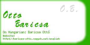 otto baricsa business card
